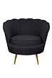 Низкое кресло ракушка Pearl Black Boucle №0 в Екатеринбурге