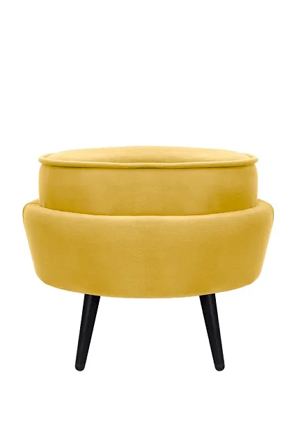 Пуф Pearl Adorn Yellow на черных ножках в Екатеринбурге Пуф Pearl Adorn Yellow на черных ножках