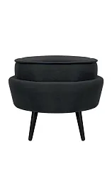 купить стильные Пуф Pearl Adorn Black на черных ножках в интернет-магазине