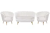 Комплект кресел и дивана ракушка Pearl Double Beige №0