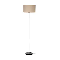 заказать стильные 900862 Торшер с ножным выключателем FENIGLIA, 1X40W (E27), H1510, сталь, черный / текстиль, лен, беж