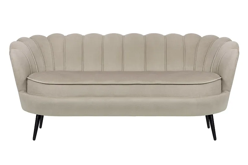 Диван ракушка для гостиниц Pearl Triple Taupe на черных ножках в Екатеринбурге Диван ракушка для гостиниц Pearl Triple Taupe на черных ножках
