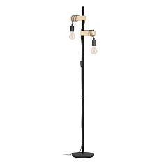 купить красивые 43516 Торшер с ножн. выкл. TOWNSHEND, 2х10W(E27-LED), L205, B250, H1665, сталь, дерево, черн, коричн