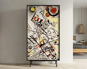 фото Шкаф двухдверный "Эмерсон (Emerson)" by Kandinsky арт EM091/Print_01 в интерьере