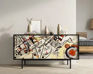 купить Комод две дверки и три ящика "Эмерсон (Emerson)" by Kandinsky арт EM08/Print_01