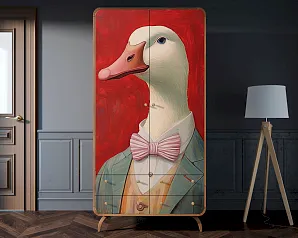 фото Шкаф в скандинавском стиле "Эллипс (Ellipse)" с ящиками арт EL15/Art11 в интерьере