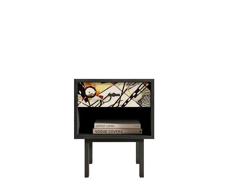 Тумбочка с верхним ящиком "Эмерсон (Emerson)" by Kandinsky арт EM11/Print_01 в Екатеринбурге Тумбочка с верхним ящиком "Эмерсон (Emerson)" by Kandinsky арт EM11/Print_01