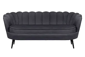 заказать Диван ракушка для гостиниц Pearl Triple Black на черных ножках