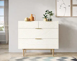 купить красивый Комод с четыремя ящиками "Лайн (Line)" LN14/GR1/beige