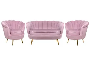 красивый Комплект кресел и дивана ракушка Pearl Double Pink