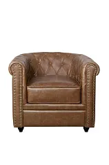 Кожаное кресло Karo Brown leather в интерьере