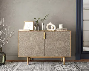 купить красивый Комод с двумя дверками "Лайн (Line)" R18/beige в интернет-магазине
