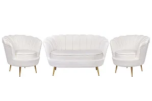 Комплект кресел и дивана ракушка Pearl Double Beige