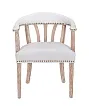 Мягкий стул с подлокотниками Tanner White Leather №0 в Екатеринбурге