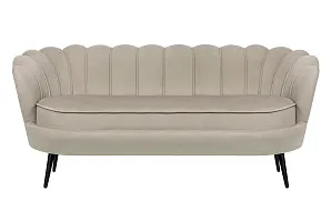 Диван ракушка для гостиниц Pearl Triple Taupe на черных ножках в интернет-магазине