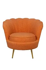 купить Низкое кресло ракушка Pearl Orange Boucle в интернет-магазине