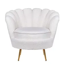 купить стильное Низкое кресло ракушка Pearl цвет белый