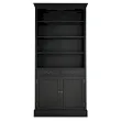 Книжный шкаф "Леонтина (Leontina)" в черном цвете арт LT30BLK №1 в Екатеринбурге