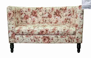 Диван Rose Flower в современном стиле серый на заказ