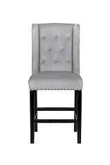 купить стильный Дизайнерский полубарный стул Skipton Average Grey Velvet в интернет-магазине