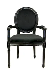 стильный Мягкий стул с подлокотниками Diella Black Velvet в Екатеринбурге