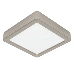 красивые 900593 Накладной светильник диммируемый FUEVA 5, 11W (LED), 3000K, L160, B160, H28, сталь, матовый никель / пластик, белый в интернет-магазине