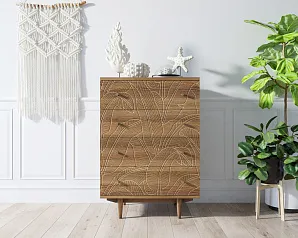 купить Комод "Boho" на 4 ящика джангл арт BH10 в интернет-магазине