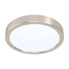 фото 99229 Светодиодный накладной светильник FUEVA 5, 17W (LED), ?210, H28, 2100lm, 4000K, сталь, никель в интерьере