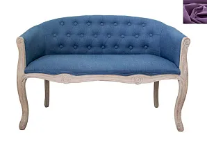 Диван французский стиль Kandy Double Blue фиолетовый в интерьере