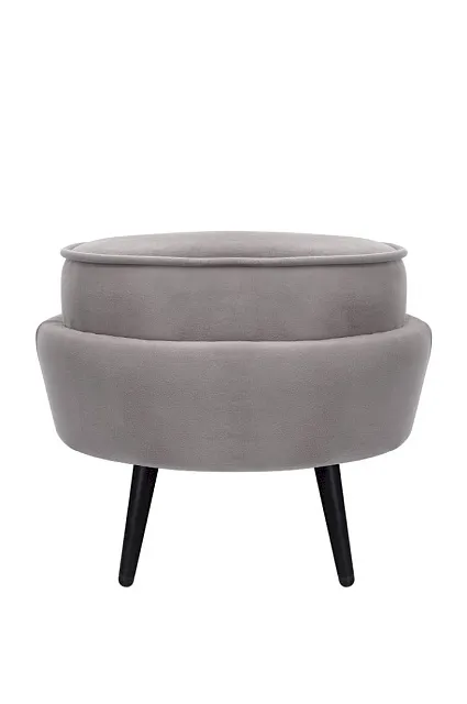 Пуф Pearl Adorn Grey на черных ножках в Екатеринбурге Пуф Pearl Adorn Grey на черных ножках