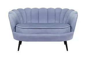 красивый Диван ракушка Pearl Double Blue на черных ножках на заказ