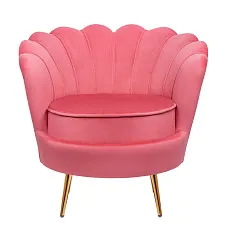Низкое кресло ракушка Pearl Karmin в интерьере