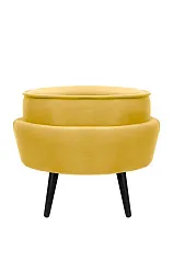 заказать Пуф Pearl Adorn Yellow на черных ножках в интернет-магазине
