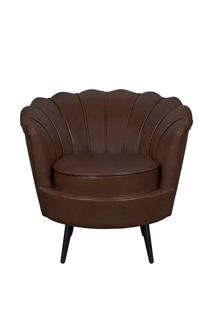Низкое кресло ракушка Pearl Brown V2 на черных ножках в Екатеринбурге Низкое кресло ракушка Pearl Brown V2 на черных ножках
