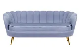 Трехместный диван ракушка для гостиниц Pearl Triple Blue №0