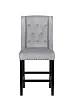 Дизайнерский полубарный стул Skipton Average Grey Velvet №0 в Екатеринбурге