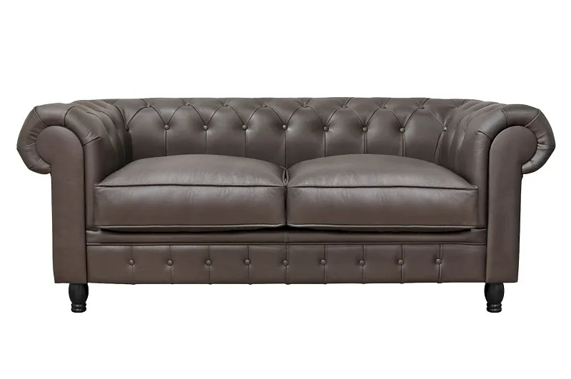 Диван из коричневой кожи Chesterfield Brown Leather 2S в Екатеринбурге Диван из коричневой кожи Chesterfield Brown Leather 2S в Екатеринбурге