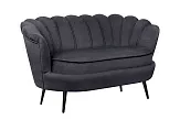 Дизайнерский диван Pearl Double Black на черных ножках №1