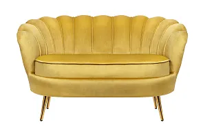 Дизайнерский двухместный диван Pearl Double Yellow на заказ