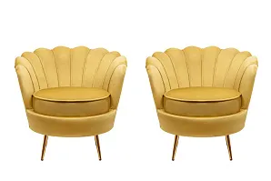 красивое Комплект кресел ракушка Pearl Yellow на заказ