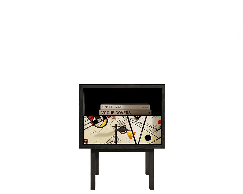 Тумбочка с нижним ящиком "Эмерсон (Emerson)" by Kandinsky арт EM17/Print_01 в Екатеринбурге Тумбочка с нижним ящиком "Эмерсон (Emerson)" by Kandinsky арт EM17/Print_01
