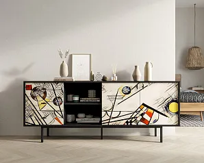 Комод с дверками и нишей "Эмерсон (Emerson)" by Kandinsky арт EM15/Print_01 в интернет-магазине