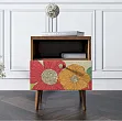 Тумбочка "Бербер (Berber)" с одним ящиком 5 принт арт BB06/Print_05, разноцветная №1