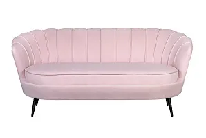 купить Дизайнерский диван Pearl Triple Pink на черных ножках в интернет-магазине