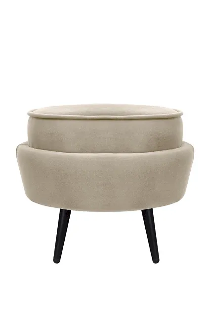 Пуф Pearl Adorn Taupe на черных ножках