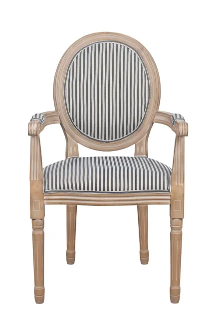 Мягкий стул с подлокотниками Volker Arm Black Pinstripe в Екатеринбурге