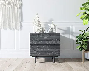 заказать Комод "Boho" 2 ящика с рыбами арт BH03
