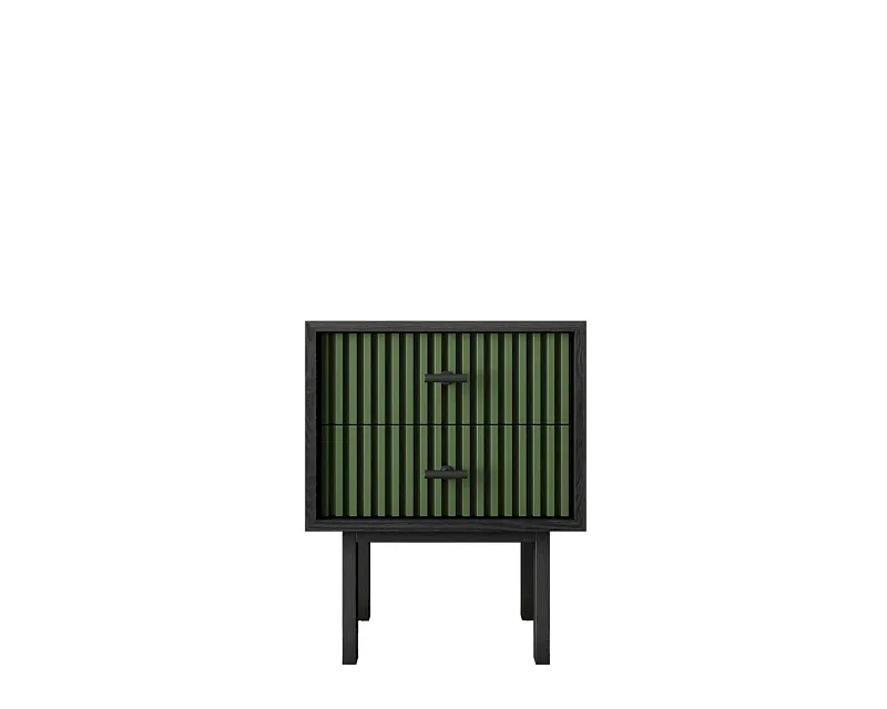 Тумбочка с двумя ящиками "Эмерсон (Emerson)" арт EM16/green/L в Екатеринбурге Тумбочка с двумя ящиками "Эмерсон (Emerson)" арт EM16/green/L