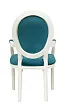 Мягкий стул с подлокотниками Volker Arm Blue and White №2 в Екатеринбурге