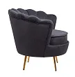 Низкое кресло ракушка Pearl Black №2 в Екатеринбурге